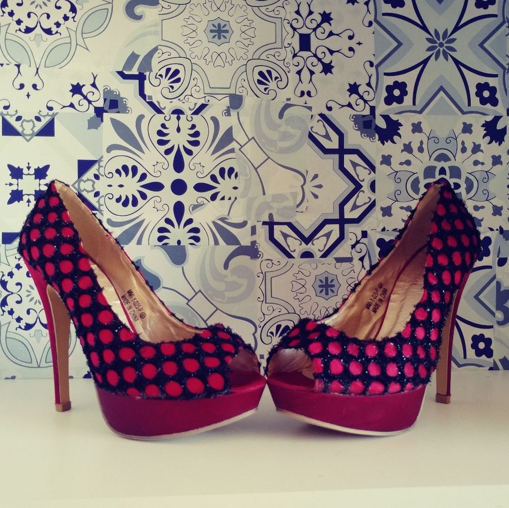 Very sexy red and black stilettos